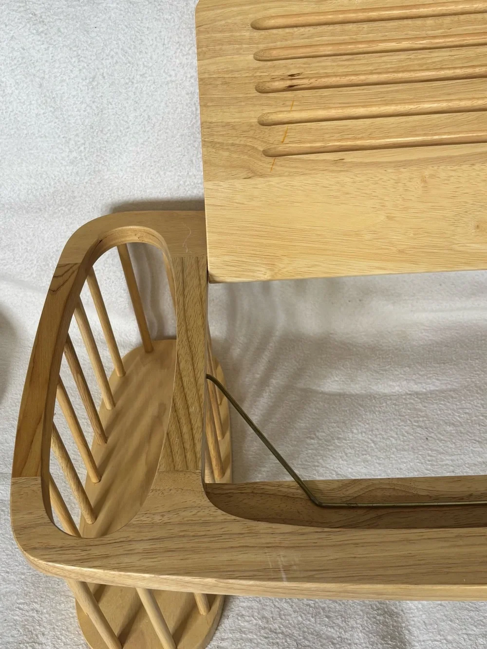 Vintage wooden bed tray and adjustable reading stand and racks
